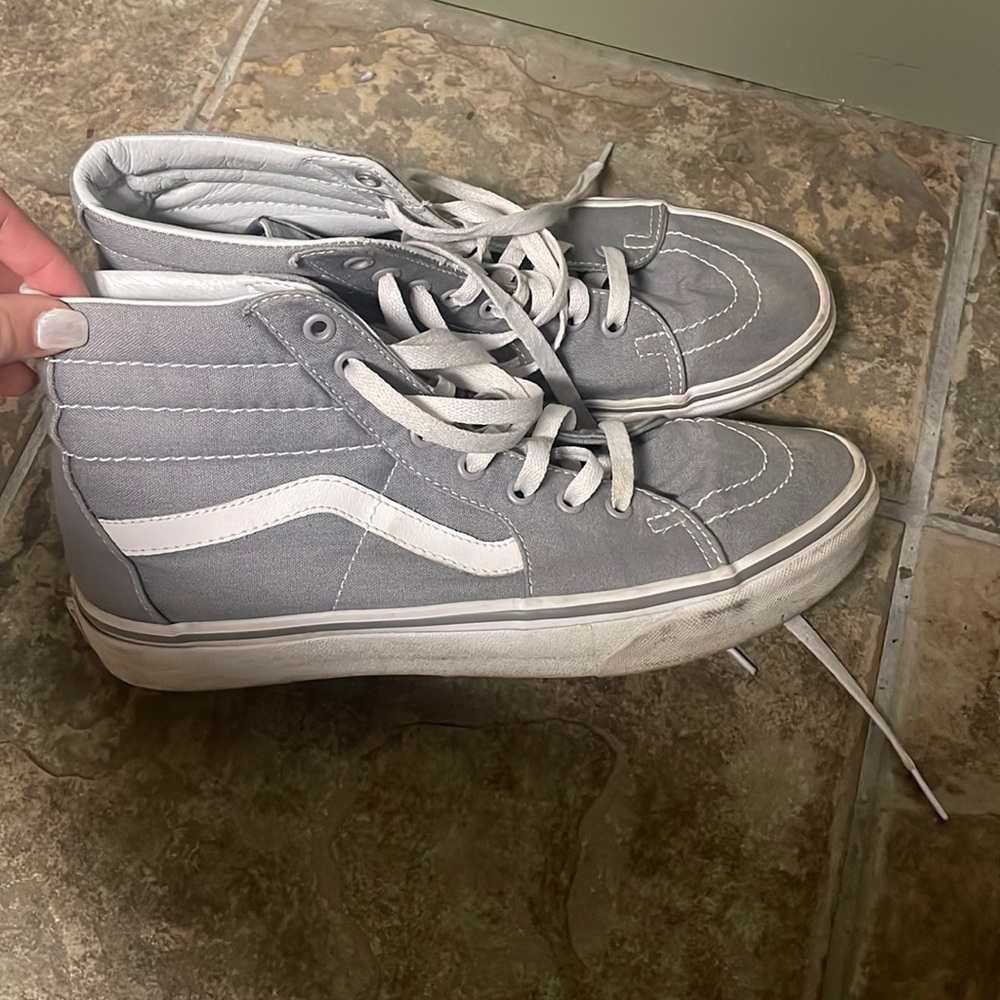 Gray high top vans